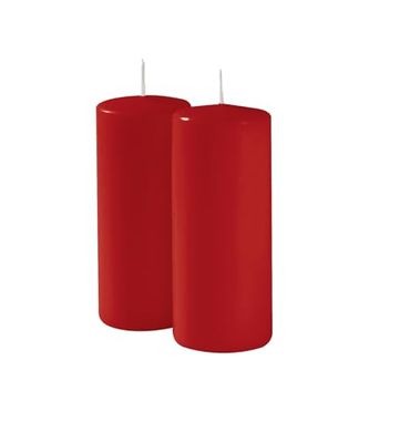 Cereria de Giorgio risthò velas, cera, vermelho, 6 x 6 x 15 cm, 6 unidades