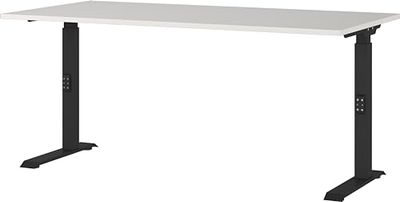 Germania Escritorio 7911-581, en Gris Claro/Negro, con Altura Ajustable, 160 x 91 x 80 cm (Ancho x Alto x Profundidad)