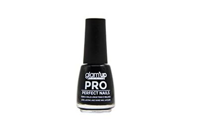 Glam'Up Paris - Smalto per unghie XL Pro, professionale, ad asciugatura rapida, ad alta copertura, a lunga tenuta, pennello ultra grande, effetto gel, 18 ml, n. 410, nero