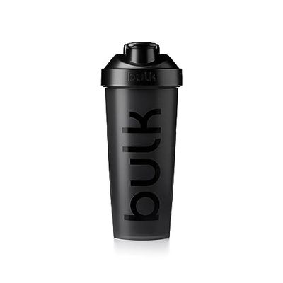 Bulk Iconic Shaker Bottle, 750ml, Gunmetal Black, Leak-Proof, BPA-Free, Wire Mixing Ball for Lump-Free Shakes, Convenient Carry Handle, Transparent Fill Level, Dishwasher Safe