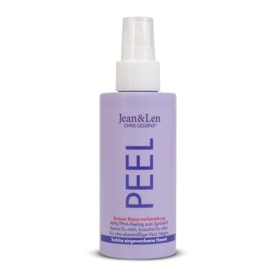 Jean & Len Peeling Líquido AHA PHA Complex & Hyaluron, prepara la piel para el afeitado, exfolia suavemente, sin fragancias artificiales, parabenos ni siliconas, peeling químico, 150 ml