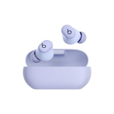 Beats Solo Buds - bezprzewodowe słuchawki Bluetooth, 18 godzin pracy na baterii, kompatybilność z Apple i Androidem, wbudowany mikrofon - fioletowy polar