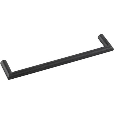 HALCÖ Davos 0119.159.00.0.17 - Maniglia per mobili arrotondata, LA 160 mm, larghezza 170 mm, maniglia per armadio in acciaio nero oliato, argento