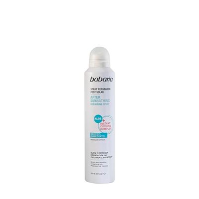 BABARIA - Aftersun spray 250 ml | Crema After Sun Hidratante y Refrescante con Aloe | Fórmula Vegana | Rápida Absorción | Prolonga el Bronceado