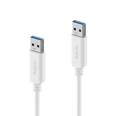 PureLink USB-A naar USB-A-kabel, USB 3.1 Gen 2 met 10 GB/s gegevensoverdracht, wit, 0,50 m