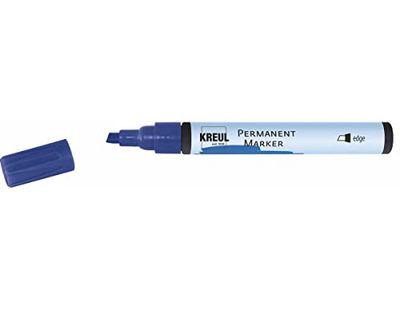 Kreul 47713 – Pennarello indelebile blu, con punta a scalpello, spessore del tratto 1 – 5 mm, per scrivere e disegnare diverse larghezze, per grafici, arti e hobby