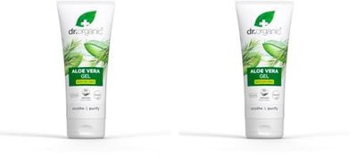 Dr. Organic Gel de Aloe Vera con Aceite de Árbol del Té Orgánico y Árnica, 200 ml (Paquete de 2)