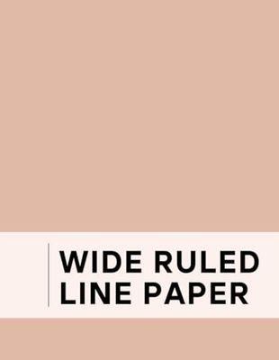 Wide Ruled Line Paper: "Easy Annotations"