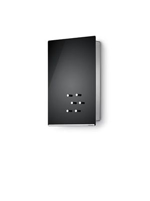 Blomus - VELIO - Armoire à clés / tableau magnétique en verre noir - 65371