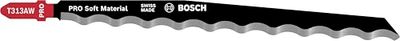 Bosch 3x Lames de scie sauteuse T 313 AW Special for Soft Material (pour Carton, polystyrène, moquette, cuir, caoutchouc, Accessoire Scie sauteuse)