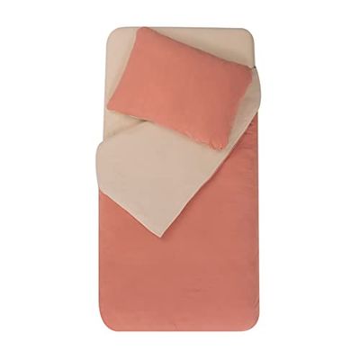 DOMIVA - Juego de edredón de 100 x 140 cm + Funda de 40 x 60 cm Terracotta/CAILLOUX