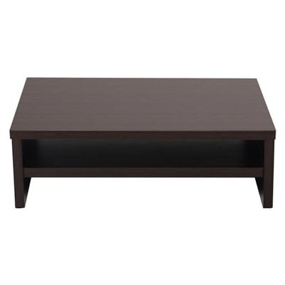 Bestier Rehausseur de Moniteur en Bois,Support de Moniteur PC avec Organisateur de Rangement 2 Étages,pour Ordinateur Portable,Bureau,Projecteur,Économie d'Espace en Bois P2 (Marron,15,7 Pouces)