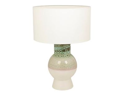 LAMPARA CERAMICA MULTICOLOR C/PANTALLA