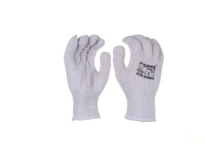 DRW Guantes Trabajo Ligero jardineria Blancos 12 Juegos Talla XL