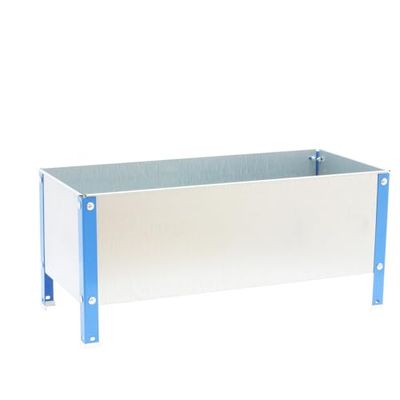 Simon Rack Huerto Urbano Metálico, Agujeros Drenaje, Capacidad 140 L, 410x900x600 mm, Huerto Terraza Exterior, Azul/Galva -Simon Garden