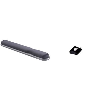 Kensington Height Adjustable Ergonomic Gel Keyboard Wrist Rest - 497 x 77 x 34 mm - Black (22701) & Height Adjustable Ergonomic Gel Mouse Mat with Wrist Support - 200 x 280 x 37 mm - Black (57711)