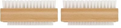 Elliott Wooden Nail Brush, Double Sided Hand and Nail Cleaning Brush, Scrubbing Brush to Clean Fingertips, Can Be Used on Fingernails and Toenails, Perfect for at Home Manicure and Pedicure