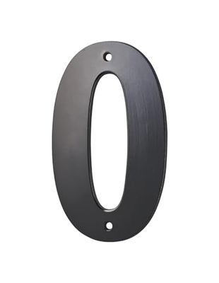 THIRARD FABRICANT DE SECURITE DEPUIS 2072 00967160 Thirard 00967160-Number 0 Height 80 mm Black Screw-On Wall Plate with Number 0-Accessories Door Equipment-for Indoor or Outdoor Use