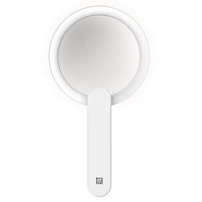 ZWILLING LED cosmetische spiegel 10x vergroting, oplaadbaar, 360° draaibare handgreep, wit