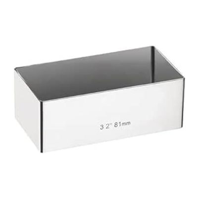 Molde rectangular para mini gateaux, 8 x 4 cm
