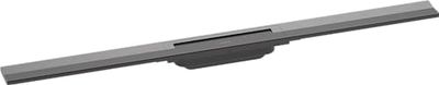 hansgrohe Ready-set douchegoot RainDrain Flex, afvoergoot 900 mm, vloerafvoer douche in te korten, geborsteld zwart chroom