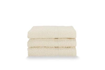 Gabel Éponge de Pur Coton hydrophile, 40 x 60 cm, écru, Lot de 3 pièces