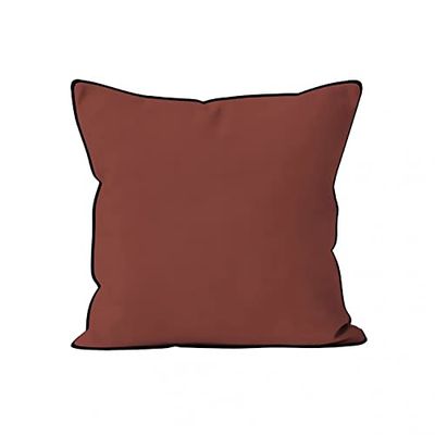 Soleil d'ocre Kudde i tvättad mikrofiber, 60 x 60 cm, bohemiskt tegel