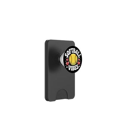 Softball Vibes Lindo Fastpitch Softball Team Player Fan PopSockets PopWallet para MagSafe
