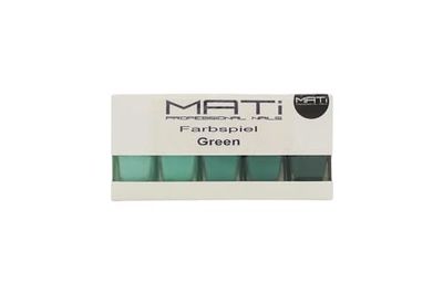 Mati Professional nagellack presentset, 5 x 5 ml, grön