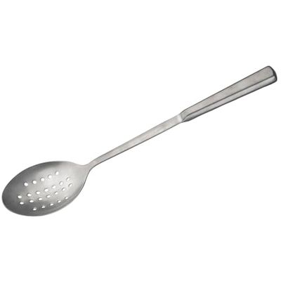 APS 75922 - Cucchiaio da servizio, perforato, 9,5 x 7 cm, manico: 23,5 cm, acciaio inox 18/0, fori Ø 4 mm, look vintage