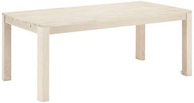Ibbe Design Paris Rectangulaire Table à Manger pour Cuisine ou Salle à Manger Finition à huile Blanche , Bois de Chêne Massif Possibilité d'extension, 180x90x75 cm