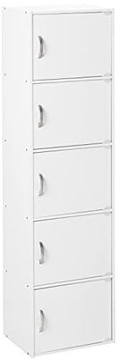 HODEDAH IMPORT HID5 White Bookcase, geavanceerd hout, wit, geen toepassing