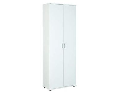 Inter Link - Armario multiusos - Armario de almacenaje - Armario multiusos - 2 puertas - Anchura:70cm - Profundidad: 34 cm - Altura: 190 cm - incl. 5 estantes - Melamina - Arconati - Blanco