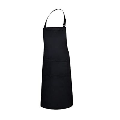 MISEMIYA Grembiule da Cucina Regolabile (70 mm x 90 mm) BZ-867, Nero, 70mm x 90mm Unisex-Adulto