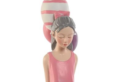 FIGURA RESINA 7X11X27 CHICA GLOBOS ROSA_AlexandreHouse