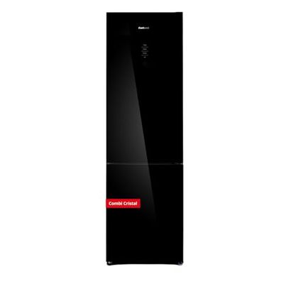 Corberó - Frigorífico Combi | CCGLML201725NFN | 378L | No Frost | Motor Inverter | Display en Puerta | Metal Back Cooling | Cristal Negro
