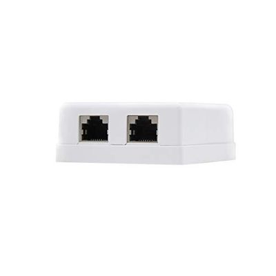 Monkey Ladder RJ45 Oppervlakterozet met 2 aansluitbussen Cat.5E UTP, wit
