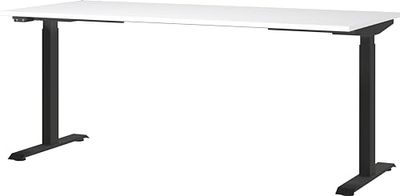 Germania Bureau 7909-614, en Blanc/Noir, réglable en Hauteur, 180 x 120 x 80 cm (LxHxP)
