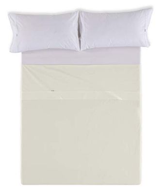 SABANA ENCIMERA color crema - Cama de 200 100% algodón - 144 hilos. Gramage: 115