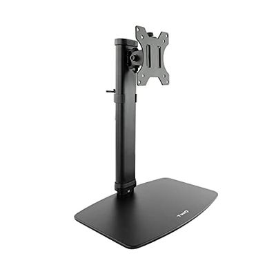 VoltShine Support de Table pour écran, pivotant et inclinable, 1 Bras, Compatible avec écrans de 17-27", Couleur Noire, idéal pour Le Bureau et Le Jeu.