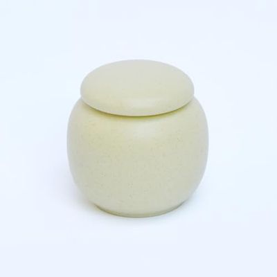 TEA SOUL Recipiente de porcelana para guardar aromas, 120 g, color blanco
