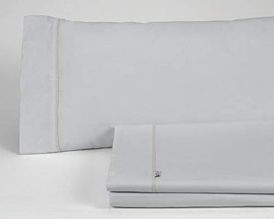 Juego de sábanas liso color perła - Cama de 150 (4 piezas) - 50% algodón / 50% poliester - 144 hilos - gramatura: 115