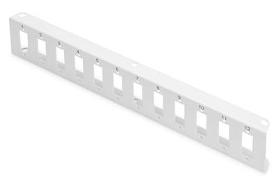DIGITUS Plaque d'adaptation pour DN-96800M-2-12x coupleurs SC-Duplex, LC-Quad - Convient à l'Unibox Fibre Optique - Gris