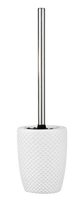 WENKO Toalettborsthållare Punto vit – WC-borsthållare, keramik, 11 x 41 x 11 cm, vit