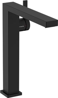 hansgrohe Tecturis E Fine, grifo lavabo sin desagüe, grifo monomando lavabo 240 mm, mezclador monomando lavabo ahorro de agua (EcoSmart+), negro mate