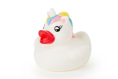 ISABELLE LAURIER – Juguete de baño para bebé y niño de 1 2 3 años – 100% Impermeable – Pato de baño para niños pequeños Unicornio