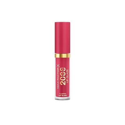 Max Factor 2000 Calorie Lip Glaze, brillante gloss colorato, arricchito da un complesso nutriente con Acido Ialuronico e Squalane, formula vegana, 030 First Sip, 4,4 ml