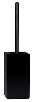 Spirella Quadro - Escobilla de baño (cerámica, 11,5 x 45 cm), Color Negro Mate