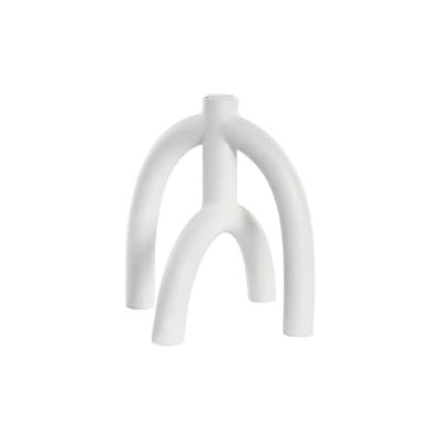 CANDELABRO RESINA 21,5X21,5X23 BLANCO
