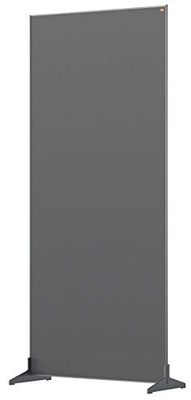 Nobo Divisorio in Feltro per il Distanziamento Sociale, Altezza 1.8 m, Barriera Protettiva Autoportante, Impression Pro, 800 x 1800 mm, Grigio, 1915522